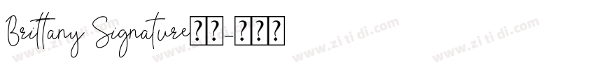 Brittany Signature字体字体转换 Brittany Signature字体字体转换